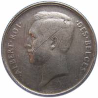 (№1910km72.1) Монета Бельгия 1910 год 1 Franc (Французская легенда)