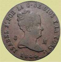 (№1836km531.2) Монета Испания 1836 год 8 Maravedies