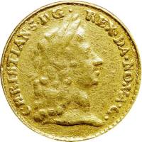 (№1673km120) Монета Норвегия 1673 год 2 Ducat (Дата)