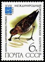 1982-045 Марка СССР Лопатень  XVIII Международный орнитологический конгресс III Θ