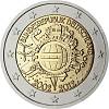 009 Монета Германия (ФРГ) 2012 год 2 евро 10 лет наличному обращению Евро Двор F Биметалл  UNC