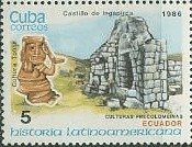 (1986-072) Марка Куба "Фигурка с острова Ла Толита"    История Латинской Америки III Θ