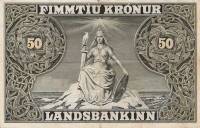 () Банкнота Исландия 1925 год 50  ""   UNC