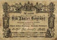 (№1850P-S127a) Банкнота Германия 1850 год "1 Thaler"