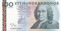 (2009) Банкнота Швеция 2009 год 100 крон "Карл Линней"   UNC