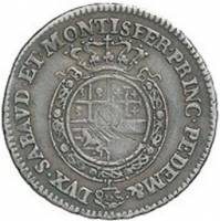 (№1755km45 (Карло Эмануэле III)) Монета Италия 1755 год ⅛ Scudo (Карло Эмануэле III)