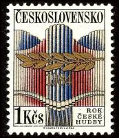 (1984-022) Марка Чехословакия "Органные трубы"    Год чешской музыки III Θ