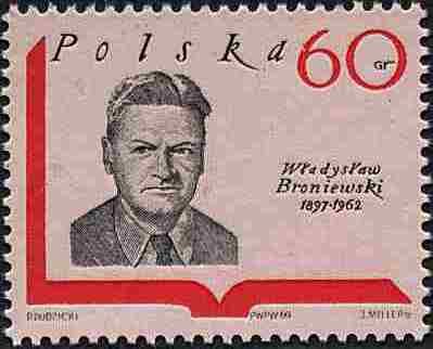 (1969-083) Марка Польша "В. Броневский"   Писатели III &Theta;