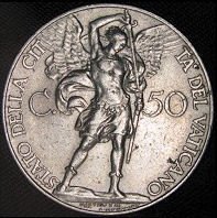 (№1933km14) Монета Ватикан 1933 год 50 Centesimi (Юбилейный 1933)