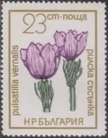 (1972-068) Марка Болгария "Прострел весенний"   Цветы под охраной III Θ