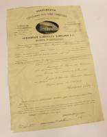 Страховой полис Российского СО 1889 год, выдан Поручику Р.Гвардии, №1325555, F