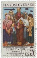 1976-045 Марка Чехословакия Герника 1937   К 40-летию интернациональных бригад в Испании II Θ