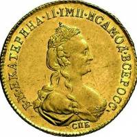 (1781, СПБ) Монета Россия-Финдяндия 1781 год 10 рублей  Тип 1 Золото Au 917  VF