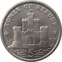 (2004) Монета Остров Мэн 2004 год 5 пенсов "Башня Убежища"  Медь-Никель  UNC