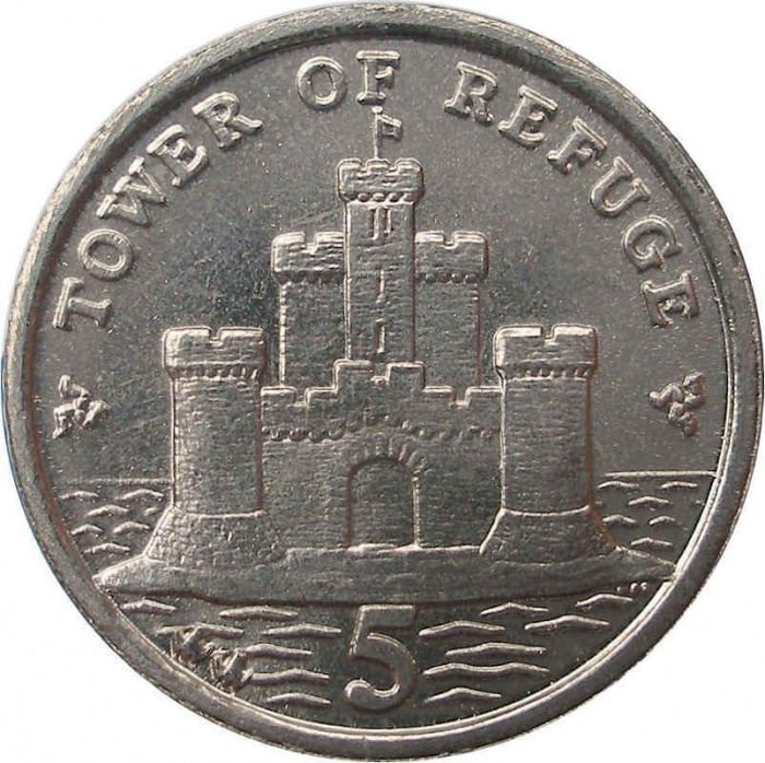 (2004) Монета Остров Мэн 2004 год 5 пенсов &quot;Башня Убежища&quot;  Медь-Никель  UNC