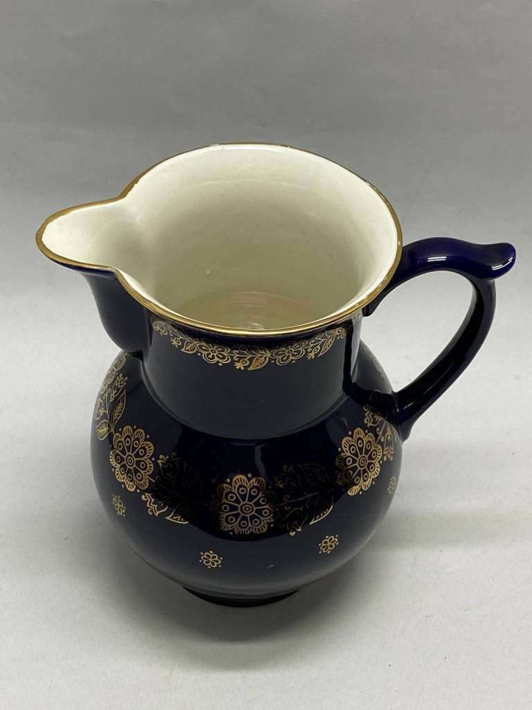 Кувшин Графин кобальт позолота Возрождение Бронницы СССР