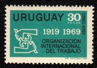 (№1969-1151) Марка Уругвай 1969 год "Тию ОИТ", Гашеная