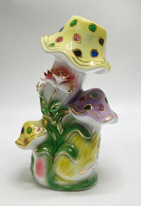 Ваза фарфоровая грибы