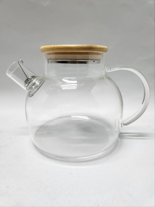 Чайник заварочный прозрачный боросиликатное стекло 1л. Lemleo в упаковке