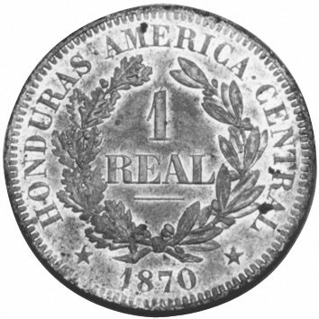 (№1870kmPn10a) Монета Гондурас 1870 год 1 Real