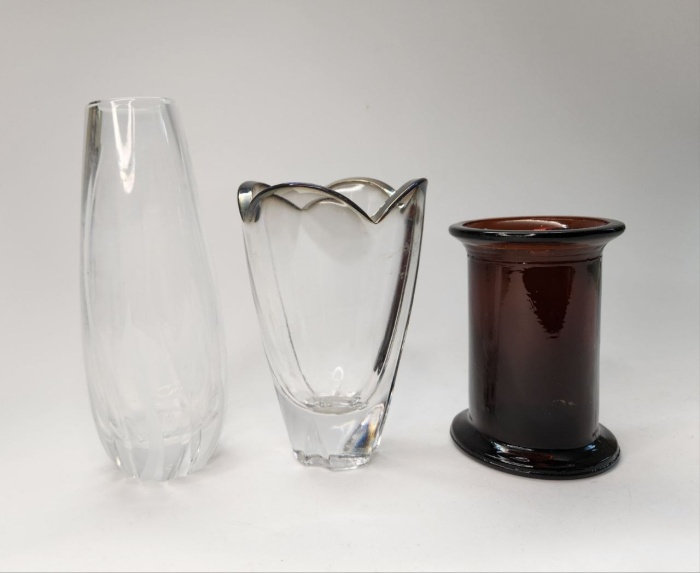 Вазы небольшие стекло 3 шт 