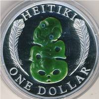 (№2010km341) Монета Новая Зеландия 2010 год 1 Dollar (Heitiki)