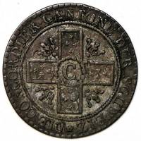 (№1826km192(bern)) Монета Швейцария 1826 год 5 Rappen