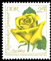 (1972-054) Марка Германия (ГДР) "Розы (5)"  перфорация 13½:13  Выставка роз II Θ