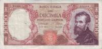 (№1970P-97e) Банкнота Италия 1970 год "10,000 Lire" (Подписи: Carli and Lombardo)