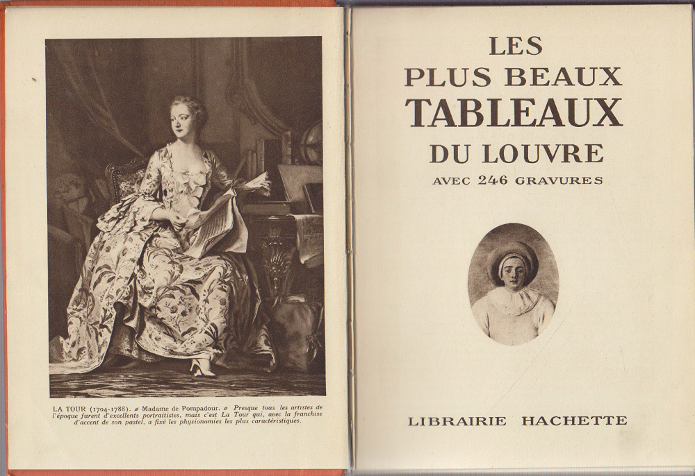 Книга &quot;Les plus beaux tableux du louvre&quot; Не указан L. Hachette Неизвестна Твёрдая обл. 192 с. С ч/б 