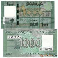 (,) Банкнота Ливан 1991 год 1 000 ливров "Алфавит"   UNC