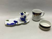 Набор чашки 3 шт и декоративная тарелка