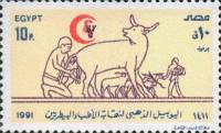 (№1991-1702) Марка Египет 1991 год "Ветеринарный Врач Синдикат", Гашеная