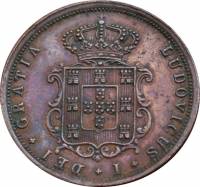() Монета Португалия 1867 год 5  ""   Медь  UNC