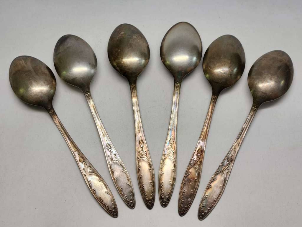 Ложки столовые 6 штук НМЦ мельхиор СССР