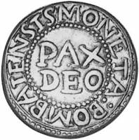 (№1676km140) Монета Индия 1676 год 1 Rupee (Anglina. Ост-Индской Компании)