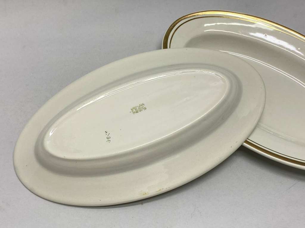 Селедочница ЗИК 2 шт белые с золотой коемкой