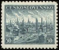 (1938-015) Марка Чехословакия "Пльзень "    Выставка почтовых марок, Пльзень II Θ