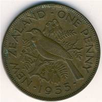 (,) Монета Новая Зеландия 1953 год 1 пенни ""  Бронза  UNC