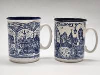 Чашки кружки чайные 2 шт Кострома Выборг фарфор Коллекционная серия Города России