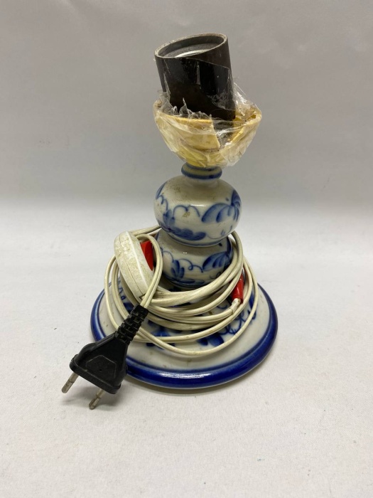 Лампа настольная Гжель, без абажура