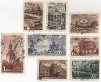 1946-54-61 Серия Набор марок 8 шт СССР  Виды Москвы II Θ