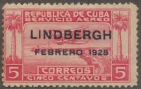 (№68) Марка Куба 1928 год "Порт Гавана с самолета", Гашеная