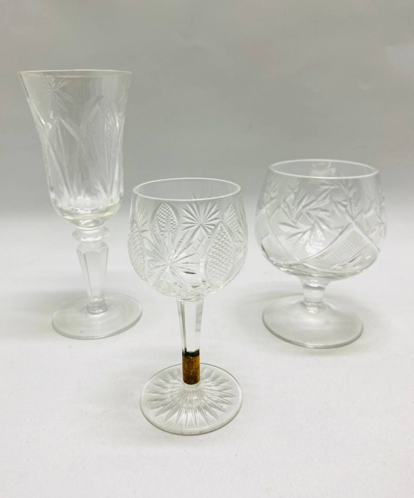 Набор бокал, фужер, рюмка 3 шт Хрусталь