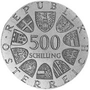 (№1981km2953) Монета Австрия 1981 год 500 Schilling (100-й рождения Отто Бауэр, политик)
