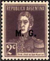 (№1925-286) Марка из набора Аргентина 1925 год "Joseacute Франциско ovpt де Martiacuten 17781850 ldq