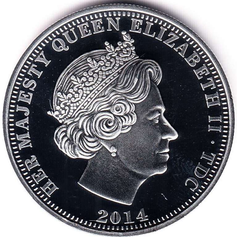 (2014) Монета Тристан да Кунья 2014 год 1 крона &quot;Высадка в Нормандии Танки&quot;  Медь-Никель  PROOF