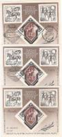 1971-год Сувенирный лист Филвыставка СССР V Летняя спартакиада народов  3 шт ,  Разные виды