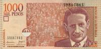 (,) Банкнота Колумбия 2006 год 1 000 песо "Хорхе Эльесер Гайтан"   UNC