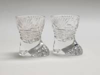 Хрустальные сапожки СССР 2 шт стопки вазочки башмачки для интерьера коллекции 